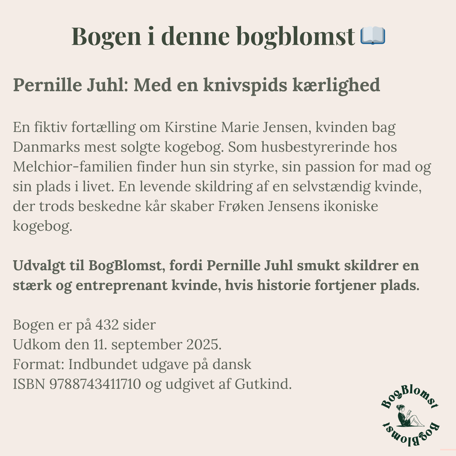 Premium BogBlomst med Pernille Juhls Med en knivspids kærlighed