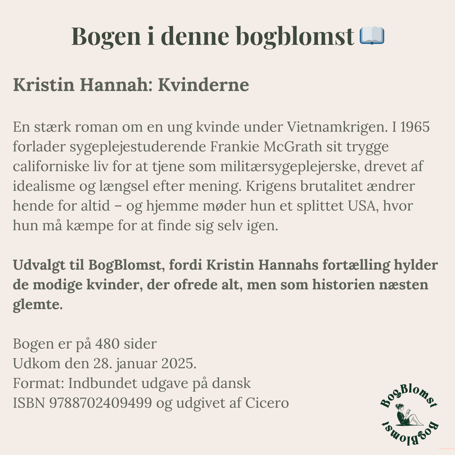 Premium BogBlomst med Kristin Hannahs Kvinderne