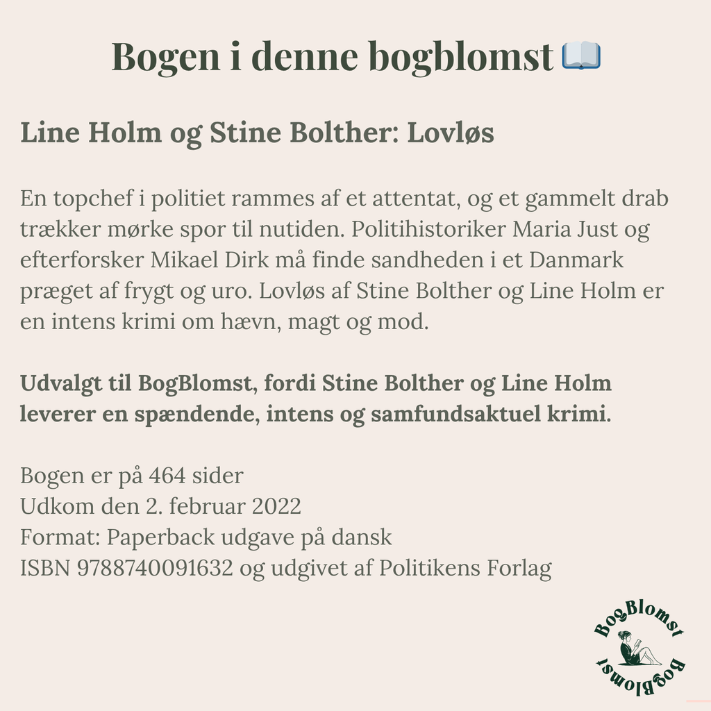Favorit BogBlomst med Line Holm og Stine Bolthers Lovløs