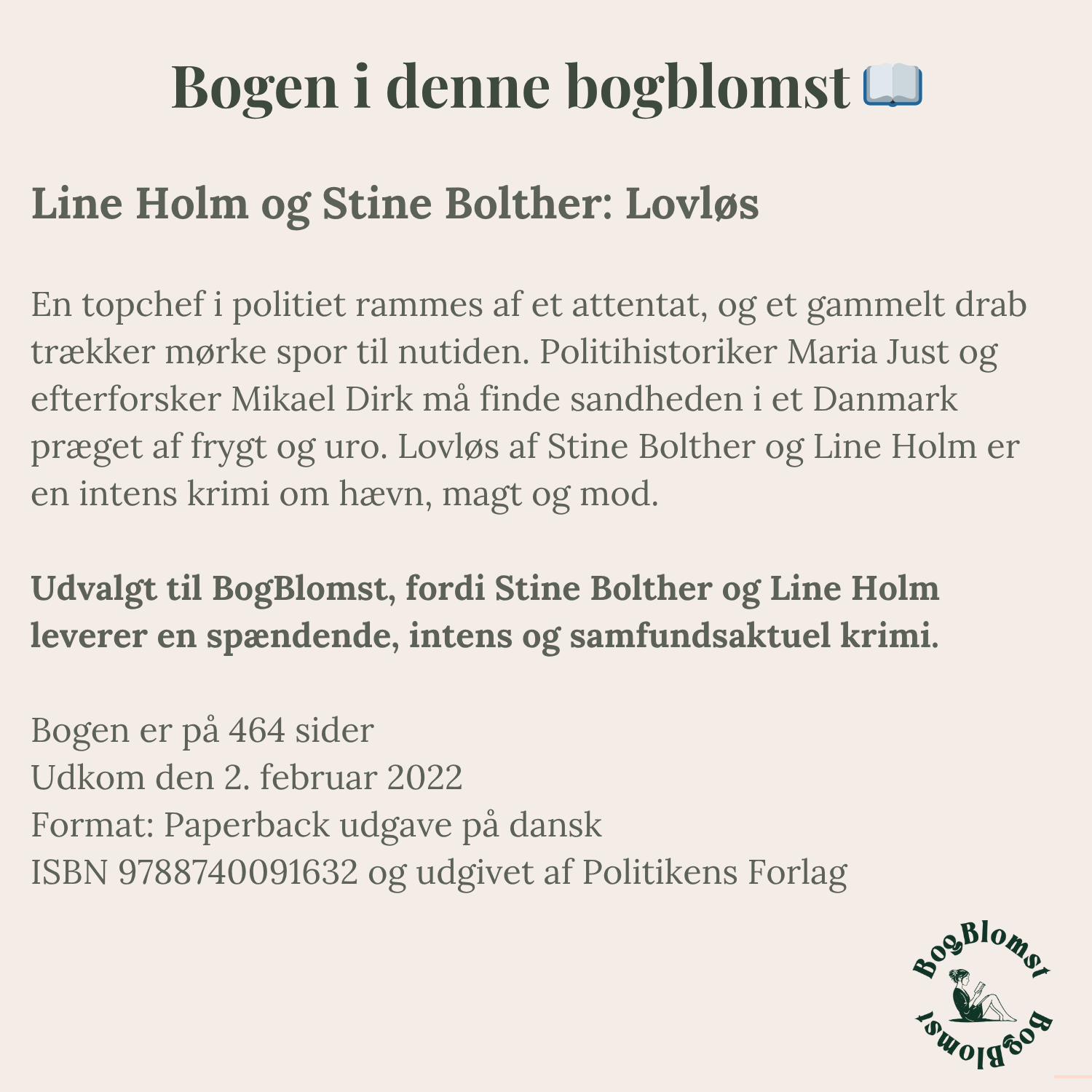 Favorit BogBlomst med Line Holm og Stine Bolthers Lovløs
