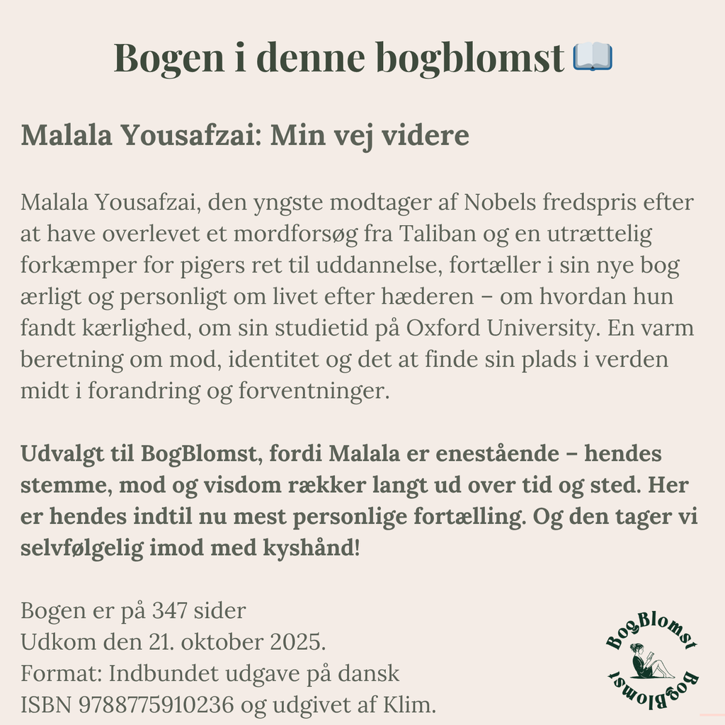 Premium BogBlomst med Malala Yousafzais Min vej videre