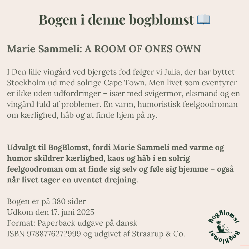 Favorit BogBlomst med Marie Sammelis Den lille vingård ved bjergets fod