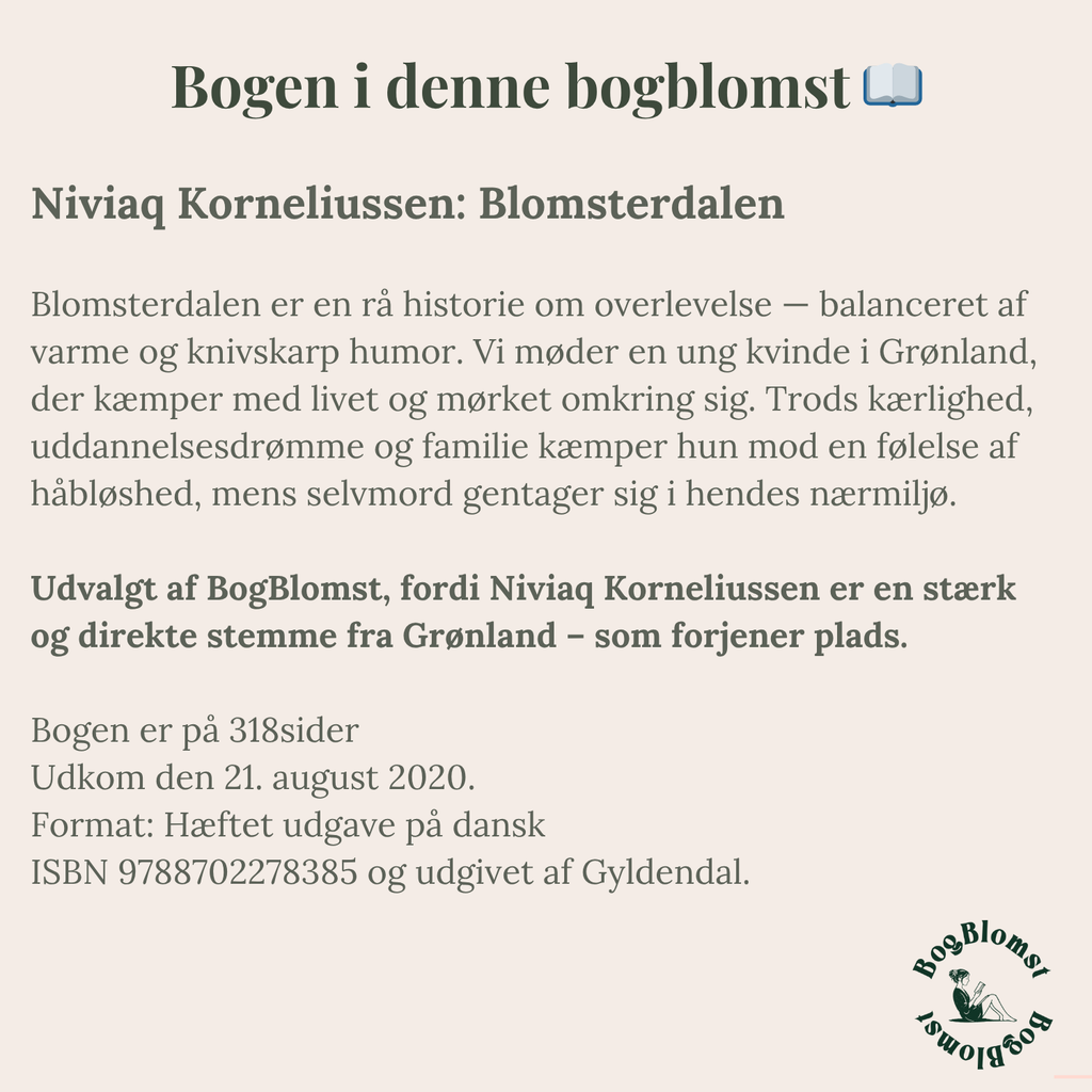 Premium BogBlomst med  Niviaq Korneliussens Blomsterdalen