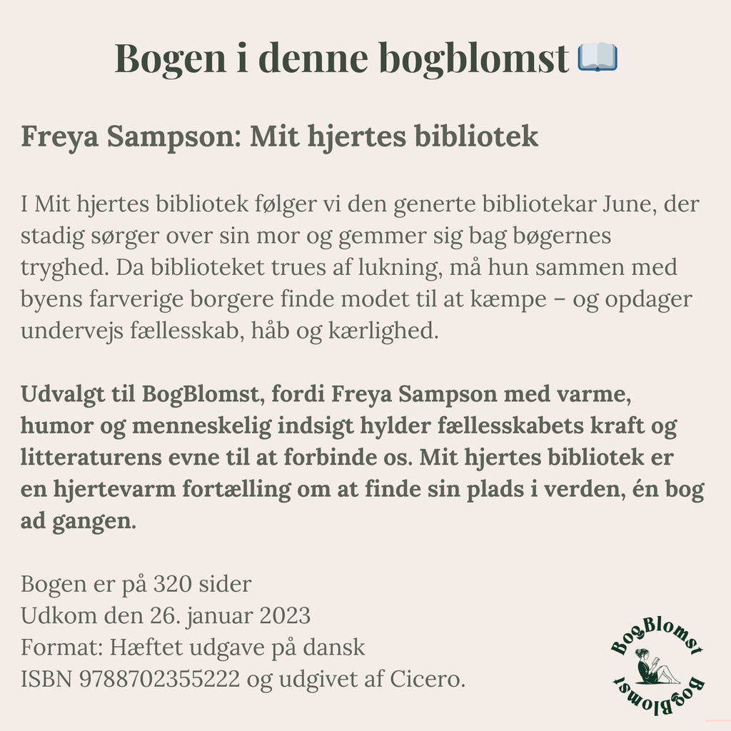 Favorit BogBlomst med Freya Sampsons Mit hjertes bibliotek