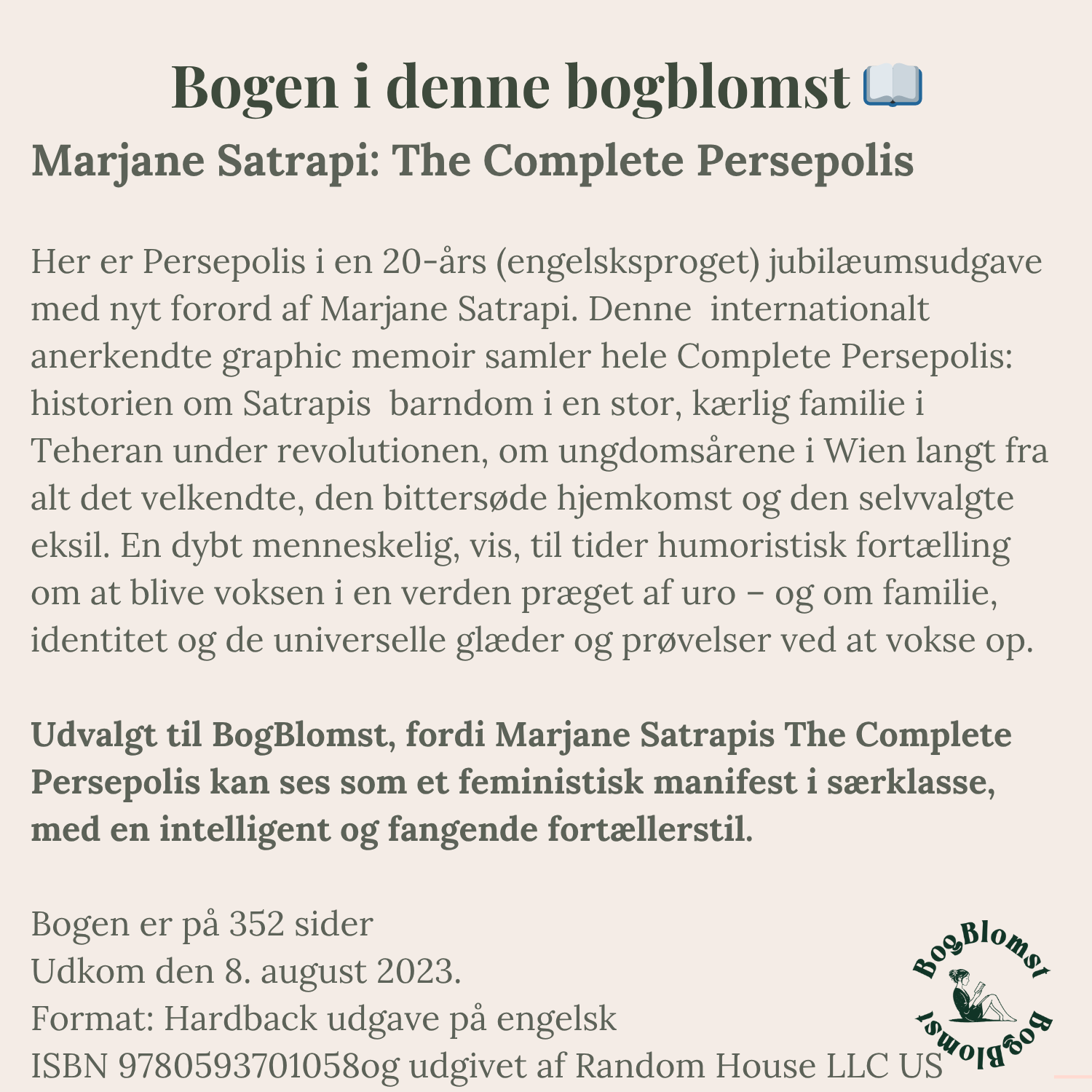Deluxe BogBlomst med Marjarne Satrapis The Complete Persepolis